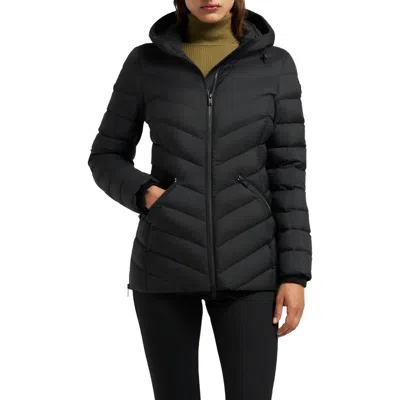 Moose Knuckles Rockcliff 5 Water Repellent Hooded 800 Fill Power Down Puffer Jacket In Black