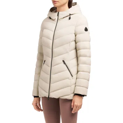 Moose Knuckles Rockcliff 5 Water Repellent Hooded 800 Fill Power Down Puffer Jacket In White