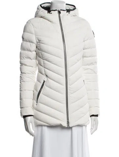 Pre-owned Moose Knuckles Rockcliff Down Coat W/ Tags In Neutral