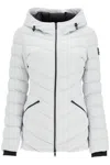 Moose Knuckles Rockcliff Midi Down Jacket In Stone (grey)