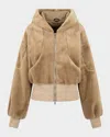 Moose Knuckles Rose De Lima Bunny Jacket With Hood In Gold