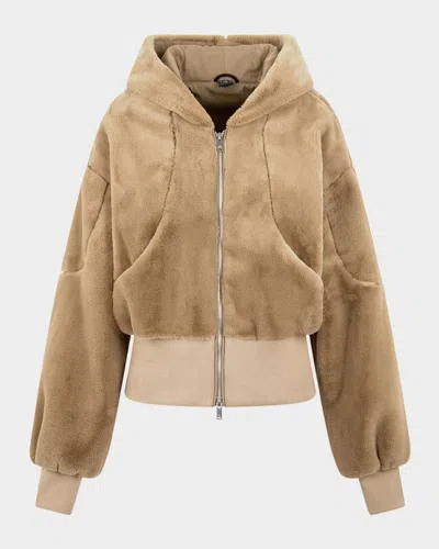 MOOSE KNUCKLES ROSE DE LIMA BUNNY JACKET WITH HOOD