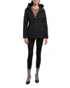 Moose Knuckles Roselawn Shearling Trim Down Jacket In Black