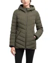 Moose Knuckles Roselawn Shearling Trim Down Jacket In Green