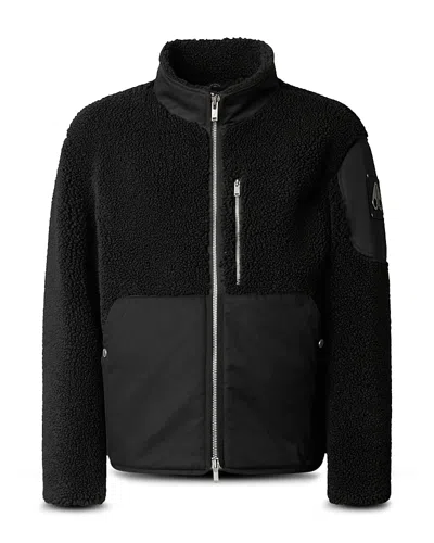 Moose Knuckles Saglek Fleece Jacket In Black
