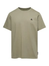 MOOSE KNUCKLES GREEN CREW NECK T-SHIRT IN COTTON MAN