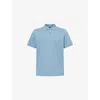 Shop Moose Knuckles Everett Brand-plaque Cotton-piqué Polo Shirt In Sea