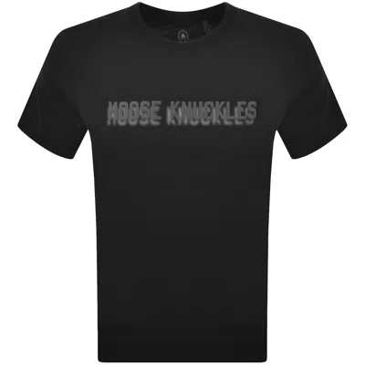 Moose Knuckles Shadow Logo T Shirt Black