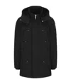 Moose Knuckles Shearling-lined Padded Coat In Black