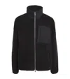 Moose Knuckles Shearling Zip-up Fleece Jacket In Black