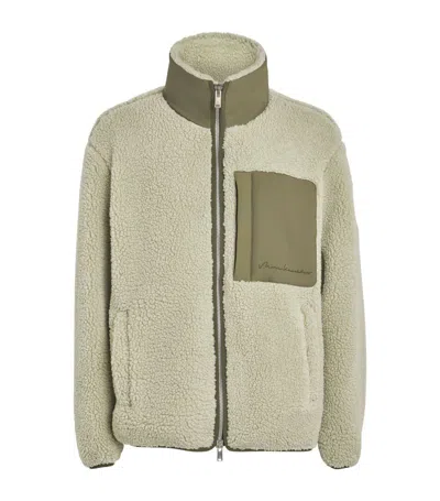 Moose Knuckles Sherpa Fleece Jacket In Matcha
