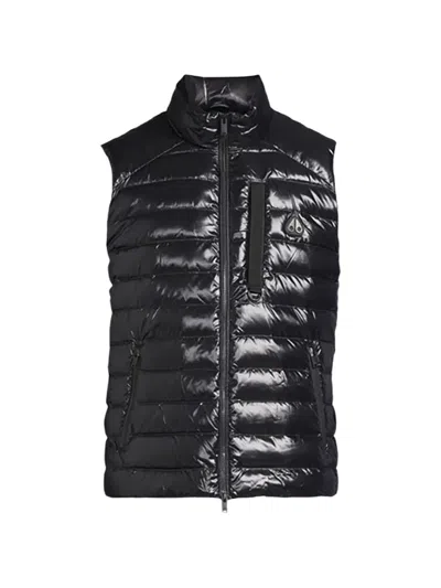 Moose Knuckles Shiny Atrium Padded Gilet In Black