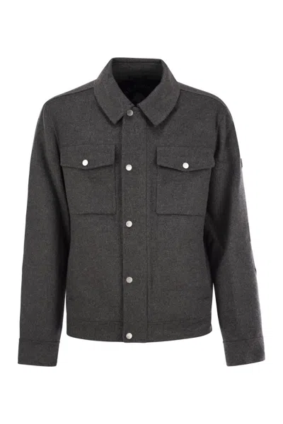 Moose Knuckles Shirt-cut Jacket In Wool And Cashmere