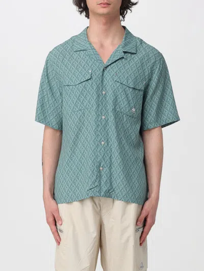 Moose Knuckles Monogram Button-up Shirt In Green