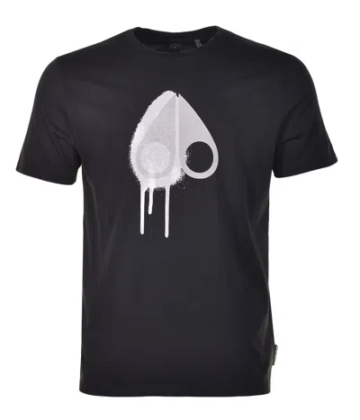 MOOSE KNUCKLES SHORT SLEEVE AUGUSTINE T SHIRT BLACK