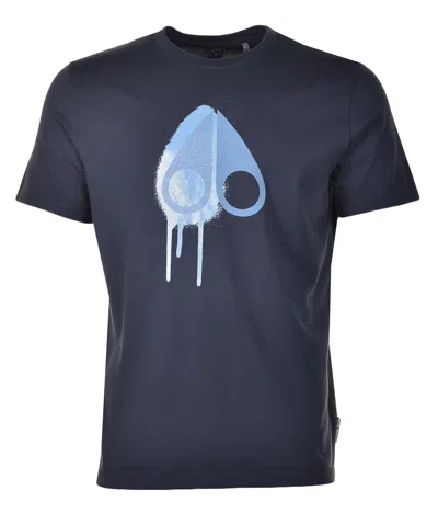 Moose Knuckles Short Sleeve Augustine T Shirt Navy