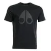Moose Knuckles Short Sleeve Chamblee Leaf T Shirt Black In Black