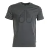 Moose Knuckles Short Sleeve Chamblee Leaf T Shirt Cement In Gray