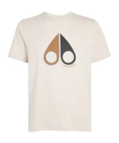 Moose Knuckles Short Sleeve T-shirt In White