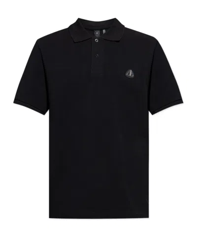 Moose Knuckles Short-sleeved Polo Shirt In Black