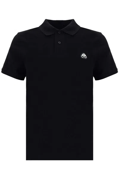 Moose Knuckles Short-sleeved Polo Shirt In Black