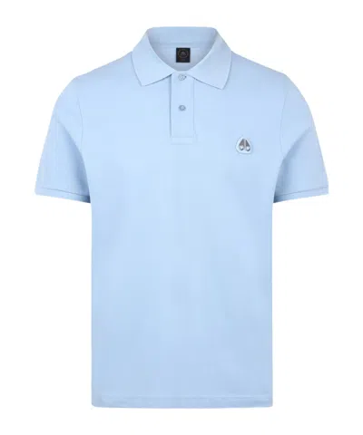 Moose Knuckles Short-sleeved Polo Shirt In Blue