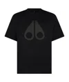 Moose Knuckles Short Sleeve Chamblee Leaf T Shirt Black In Black