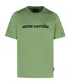 Moose Knuckles Cotton T-shirt Neck Sleeves Hem In Green