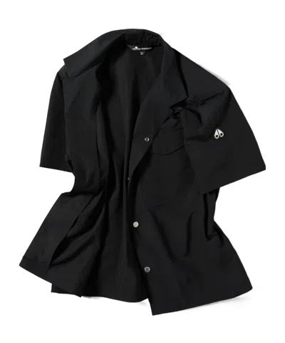 Moose Knuckles Short-sleeve Shirt In Black