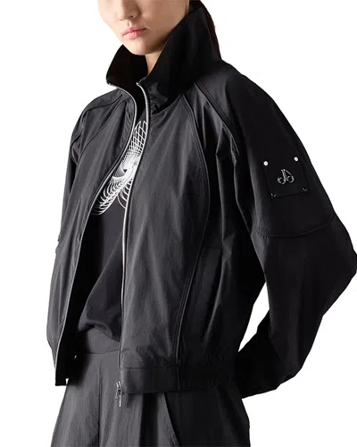 Moose Knuckles Skyline Crop Jacket In Black