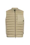 Moose Knuckles Sleeveless Down Jacket In Nude