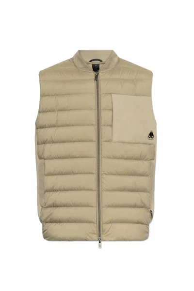 Moose Knuckles Sleeveless Down Jacket In Nude