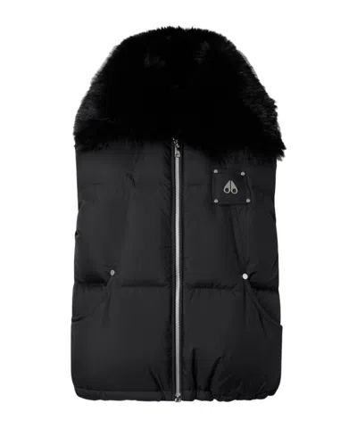 Moose Knuckles Sleeveless Down Vest In Black