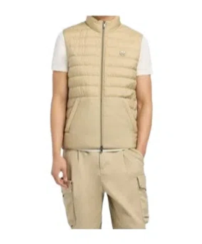 Moose Knuckles Sleeveless Down Vest In Brown