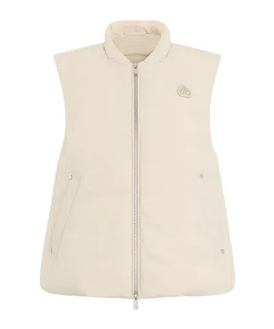 Moose Knuckles Sleeveless Down Vest In White