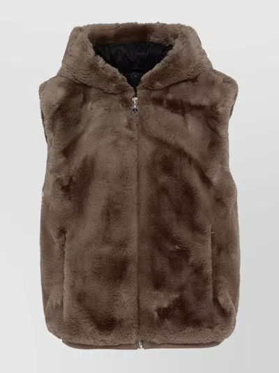 Moose Knuckles Kids' Gilet State Bunny In Brown