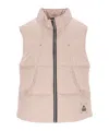 Moose Knuckles Sleevless Down Vest In Nude