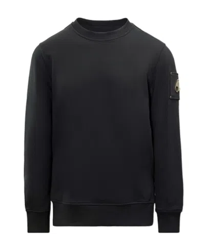 Moose Knuckles Snyder Round-neck Sweater In Black