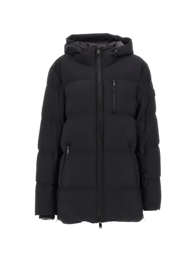 Moose Knuckles Soho 3q Down Coat In Blue