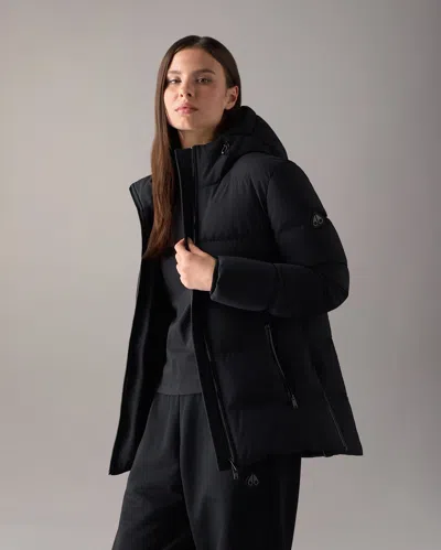 Moose Knuckles Soho 3q Down Jacket In Black