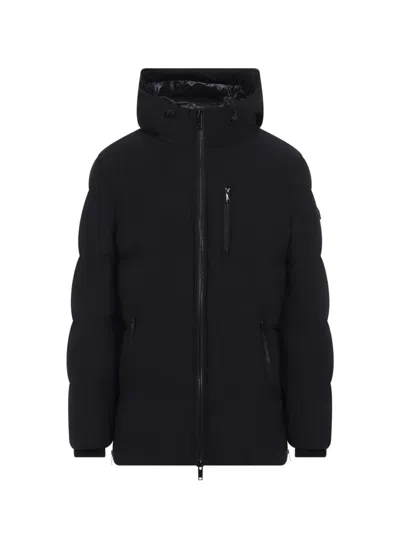 Moose Knuckles Soho 3q Hooded Padded Jacket In Black