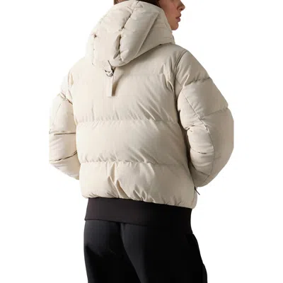 Moose Knuckles Soho 800 Fill Power Down Puffer Bomber Jacket In Neutral