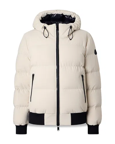 Moose Knuckles Soho Down Bomber Coat In Neutral