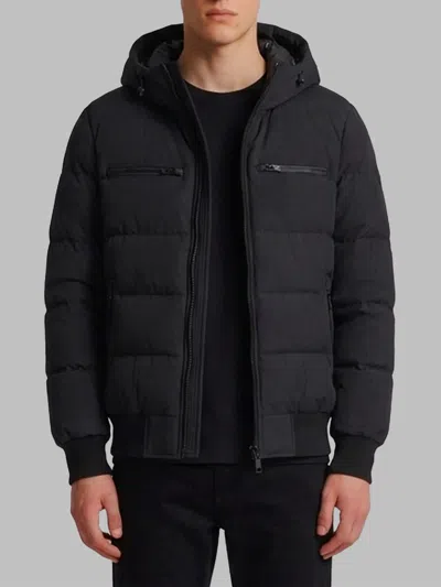 Moose Knuckles Soho Padded Bomber Jacket In Black