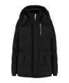 Moose Knuckles Everest 3q Down Jacket With Removable Hood In Black