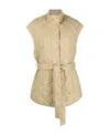 Moose Knuckles St Clair Belted Gilet In Nude