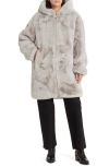 MOOSE KNUCKLES STATE BUNNY FAUX FUR HOODED COAT