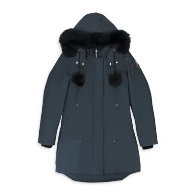 Moose Knuckles Stirling Parka Lds Granite W/blksh Parka In Gray