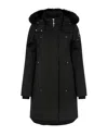 Moose Knuckles 'stirling' Down Parka With Genuine Fox Fur Trim In Black / Black Shearling