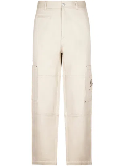Moose Knuckles Straight-leg Cargo Pants With Distinctive Logo Patch In Neutral